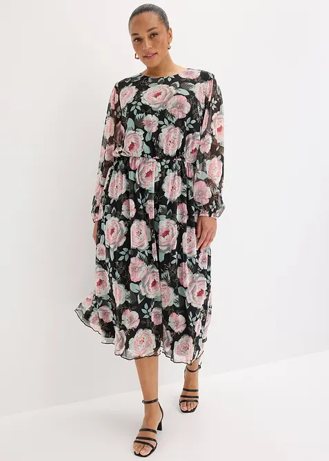 Robe midi en mesh doux, bonprix