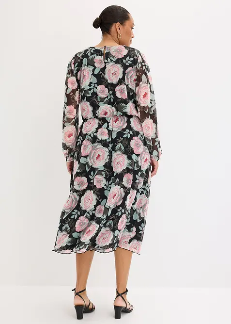 Robe midi en mesh doux, bonprix