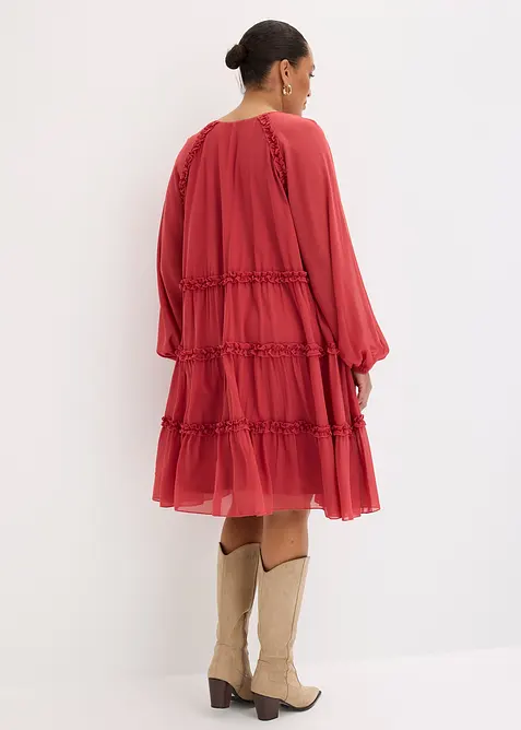 Robe-tunique en mousseline textur&eacute;e, bonprix