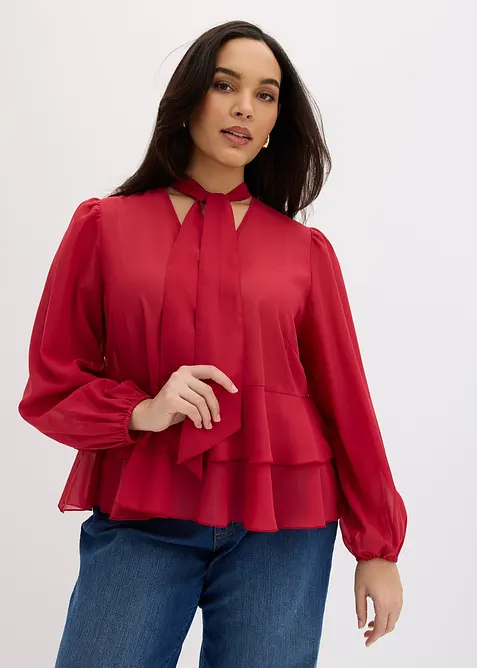 Blouse &agrave; lavalli&egrave;re, bonprix