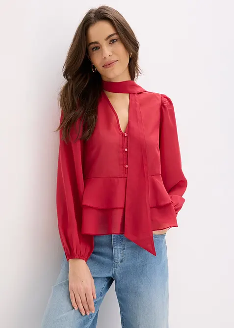 Blouse &agrave; lavalli&egrave;re, bonprix