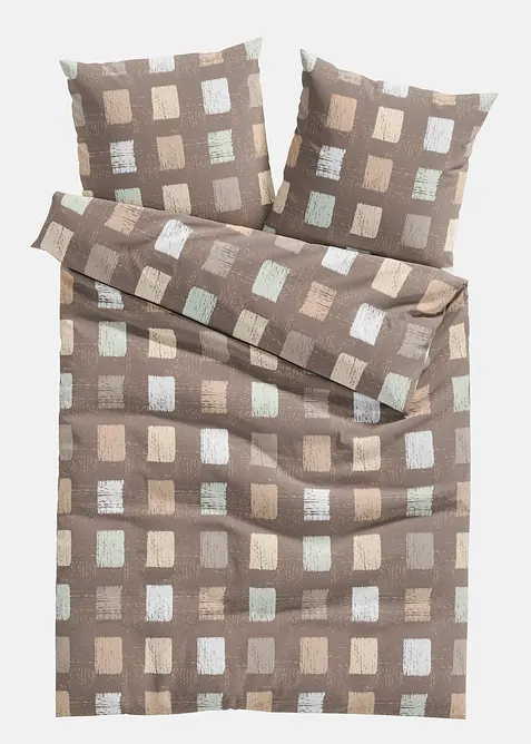 Parure de lit en coton m&eacute;lang&eacute;, bonprix