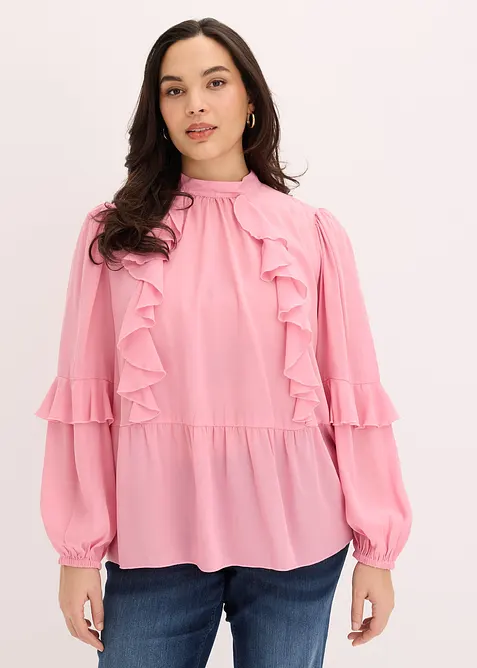 Blouse &agrave; volants, bonprix