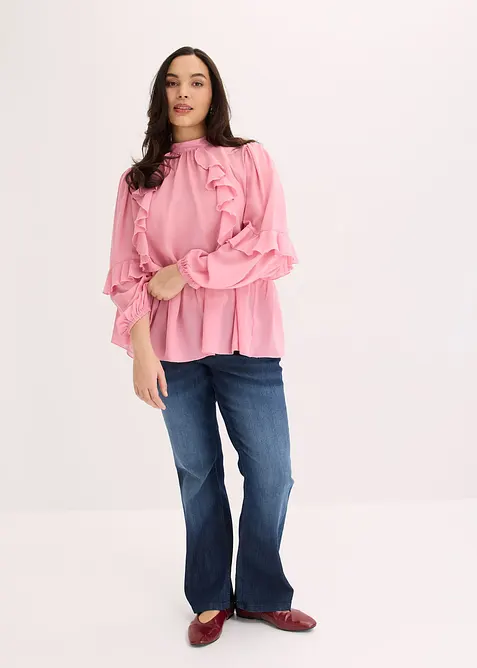 Blouse &agrave; volants, bonprix