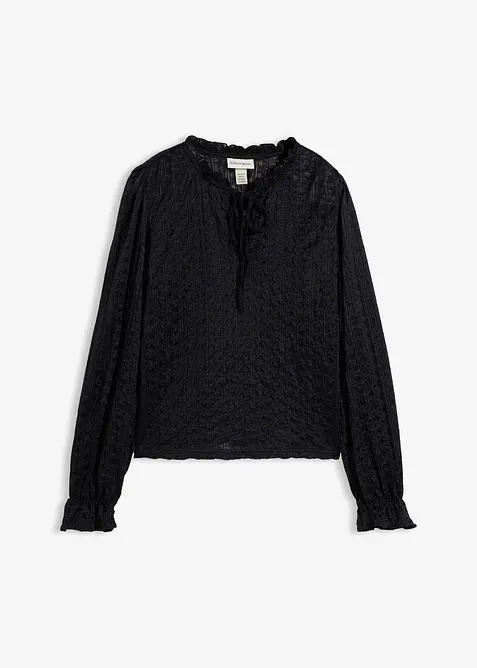 Spitzenshirt mit Ballon&auml;rmel, bonprix