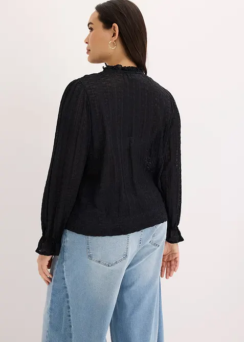 Spitzenshirt mit Ballon&auml;rmel, bonprix