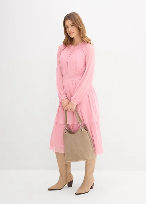 Robe en jersey et mesh fin, bonprix