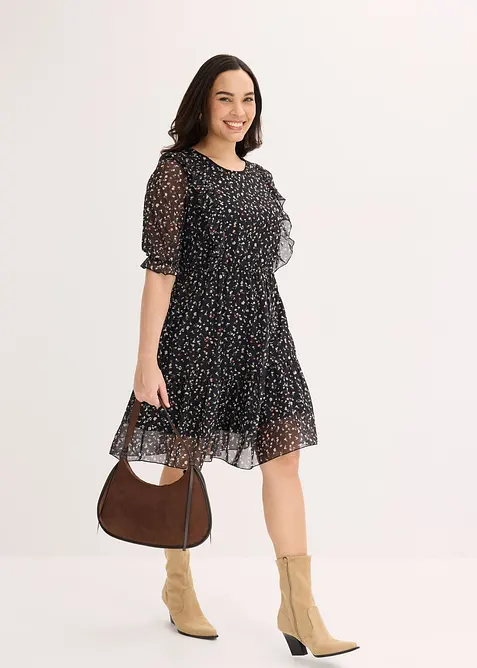 Robe en jersey et mesh fin, bonprix