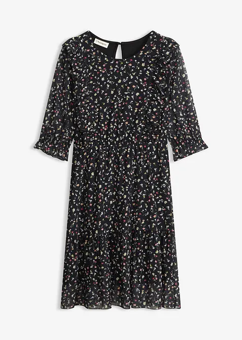 Jerseykleid aus feinem Mesh, bonprix