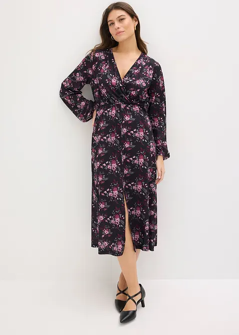 Jerseykleid mit Ballon&auml;rmeln, bonprix