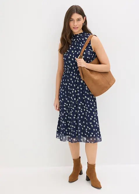 Jerseykleid aus feinem Mesh, bonprix