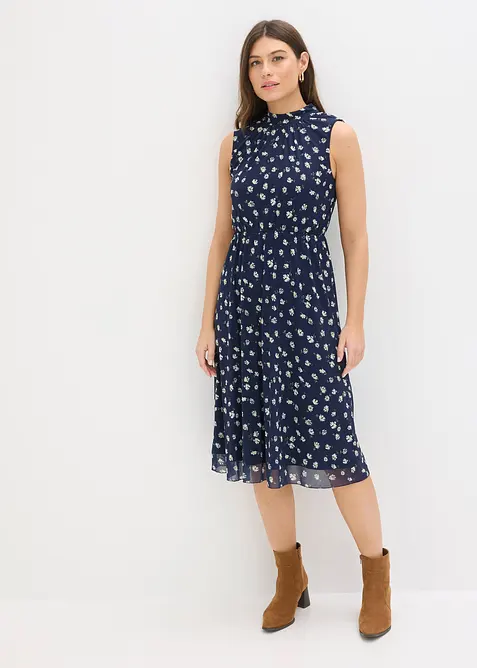 Jerseykleid aus feinem Mesh, bonprix