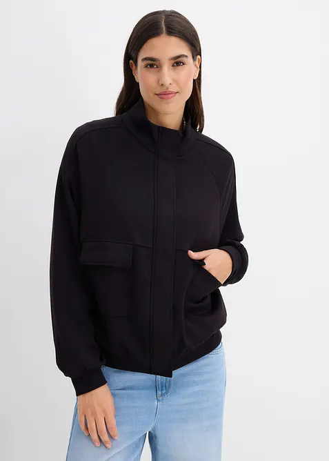 Sweat zipp&eacute; en mati&egrave;re n&eacute;opr&egrave;ne, bonprix