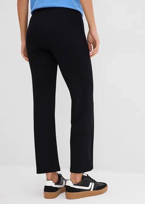 Verk&uuml;rzte Ripp-Leggings aus Viskosemix, bonprix