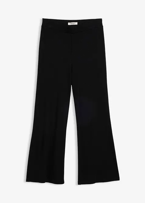 Verk&uuml;rzte Ripp-Leggings aus Viskosemix, bonprix