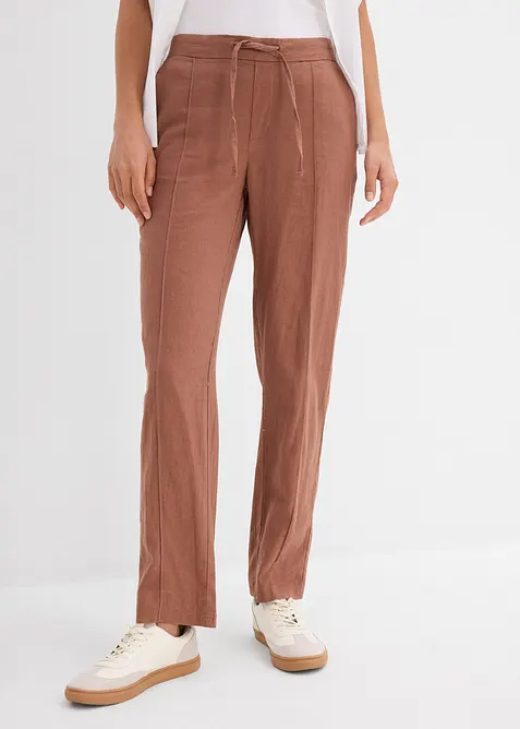 Pantalon en lin m&eacute;lang&eacute;, bonprix