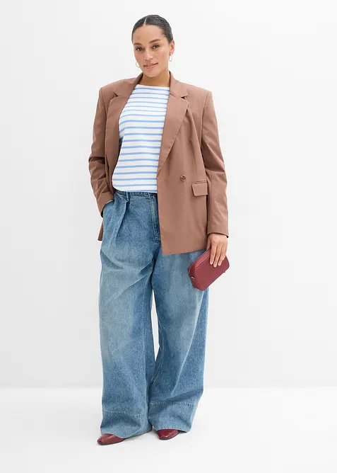 T-shirt manches longues ray&eacute; en coton, bonprix