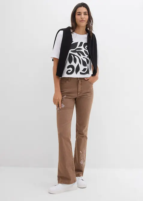 Flared Jeans Mid Waist, Stretch, bonprix