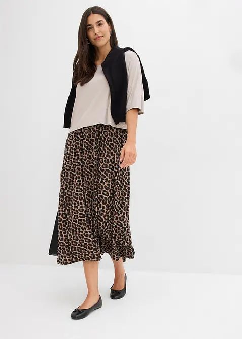 Shirt Kleid aus flie&szlig;endem Viskose-Elasthan-Mix, bonprix