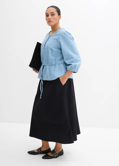 Midirock aus reiner Baumwolle, bonprix