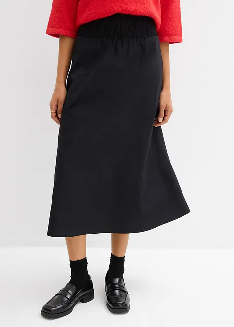 Midirock aus reiner Baumwolle, bonprix