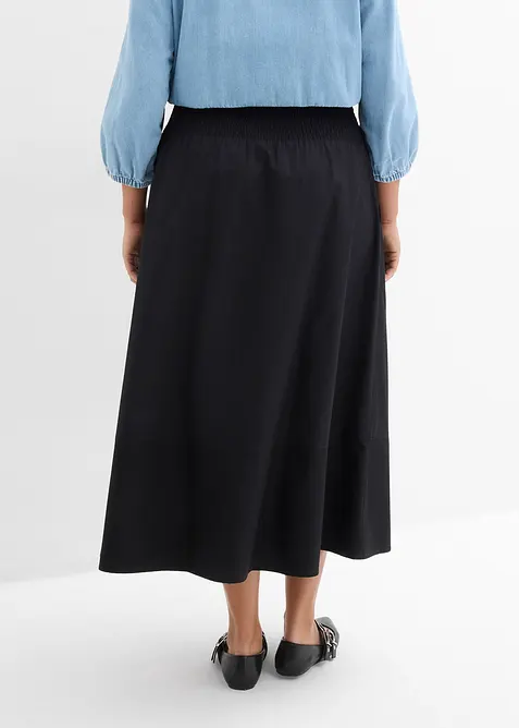 Midirock aus reiner Baumwolle, bonprix