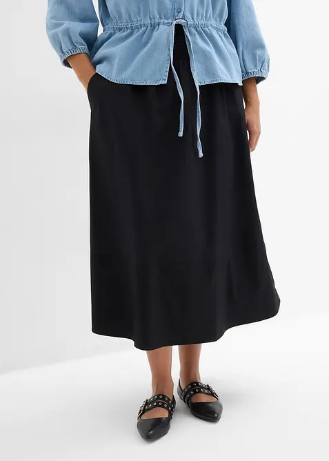 Midirock aus reiner Baumwolle, bonprix