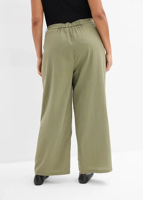 Pantalon avec bouton d&eacute;coratif, bonprix