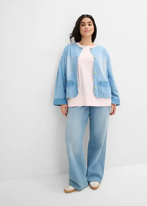 T-shirt manches longues en coton, bonprix