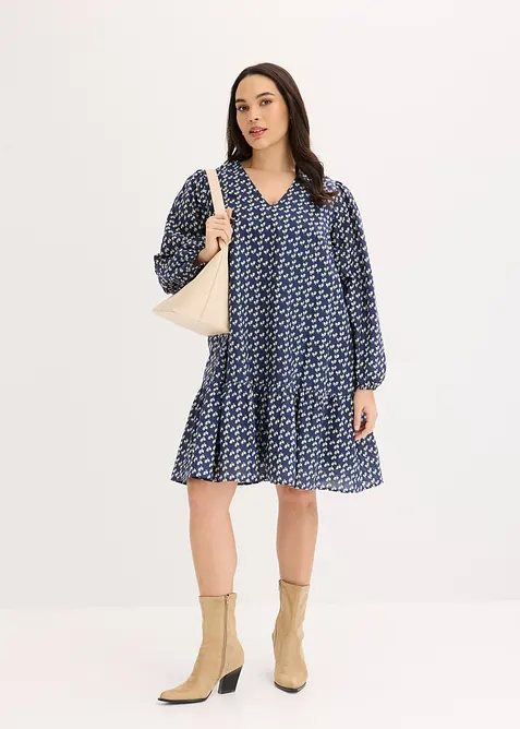 Robe courte effet froiss&eacute;, bonprix