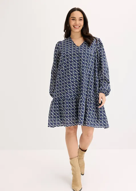 Robe courte effet froiss&eacute;, bonprix