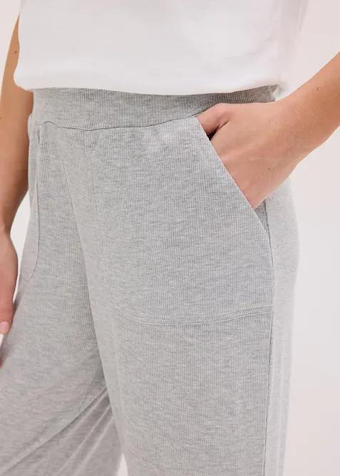 L&eacute;ger pantalon d&rsquo;int&eacute;rieur en mati&egrave;re c&ocirc;tel&eacute;e, bonprix