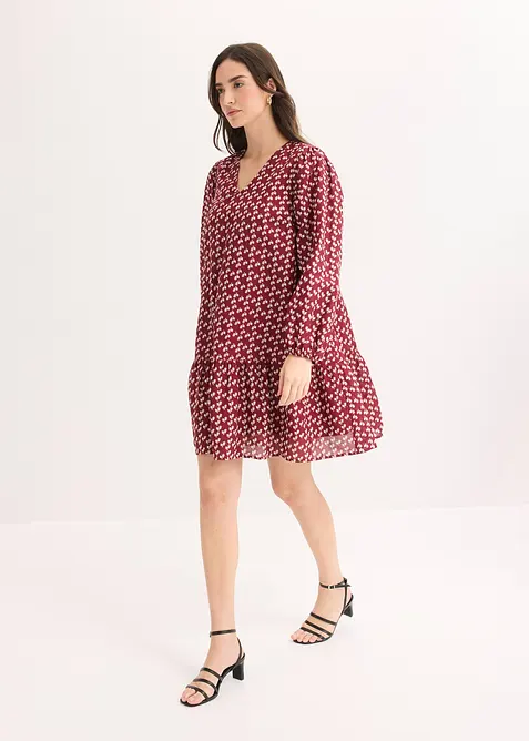 Minikleid aus strukturiertem Crinkle, bonprix