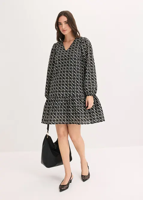 Minikleid aus strukturiertem Crinkle, bonprix