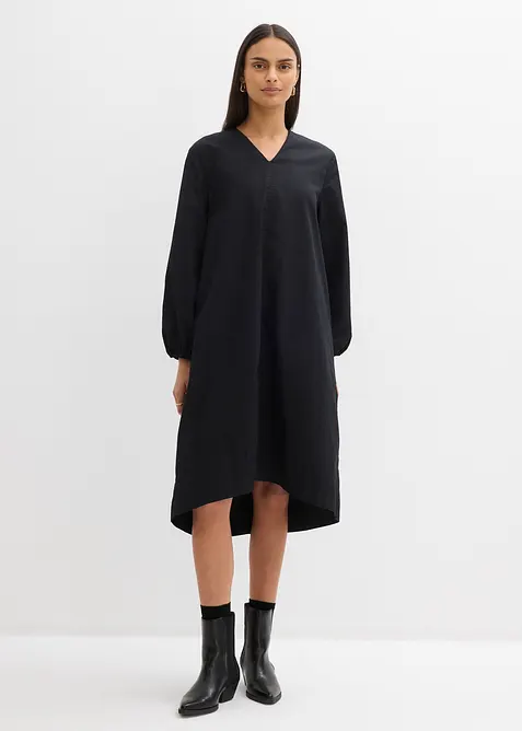 Robe-chemise &agrave; manches ballon, bonprix