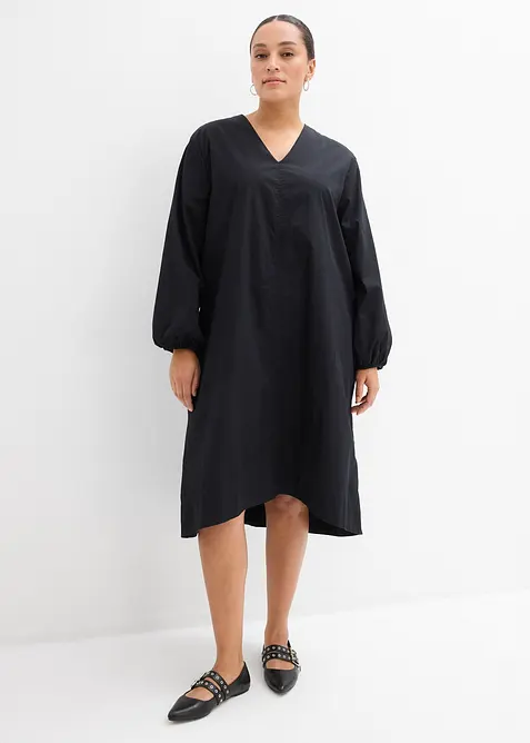 Robe-chemise &agrave; manches ballon, bonprix