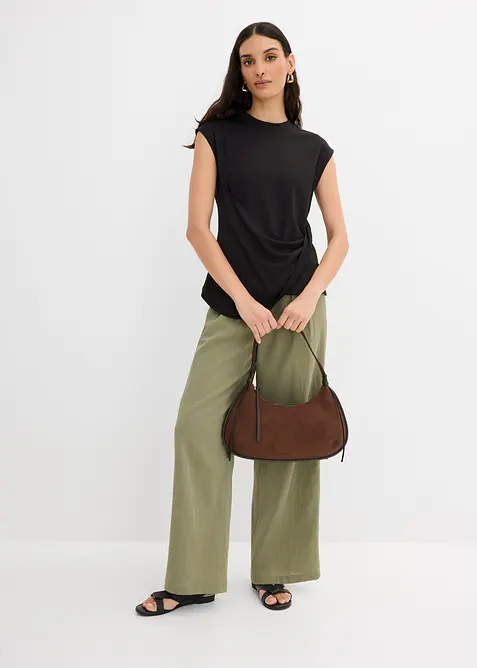 Shirt mit asymmetrischem Saum aus Viskose-Mix, bonprix