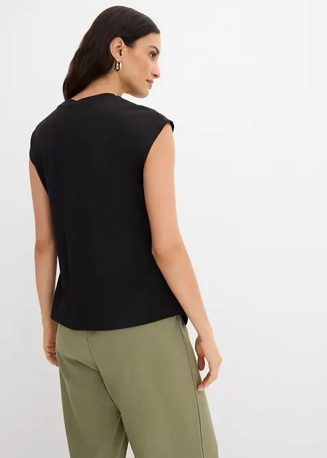Shirt mit asymmetrischem Saum aus Viskose-Mix, bonprix