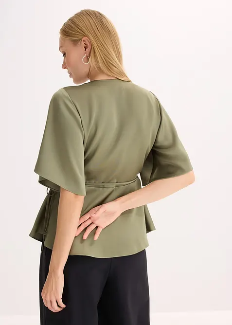 Blouse manches courtes &agrave; col en V, bonprix