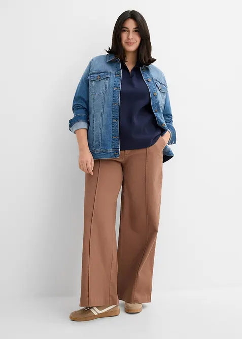 Polo-Strickshirt aus Baumwoll-Mix, bonprix