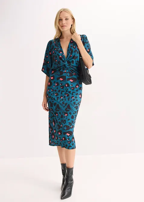 Robe midi en mesh pr&egrave;s du corps, bonprix