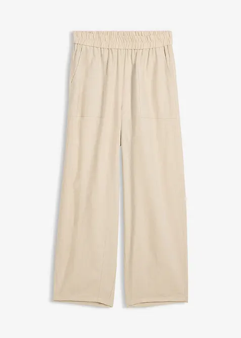 Barrel-Hose aus leichtem Leinen-Mix, bonprix