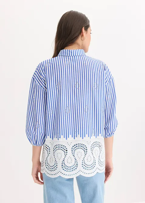 Chemisier oversize &agrave; broderie anglaise, bonprix
