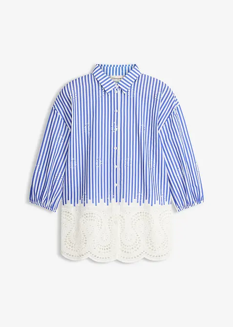 Chemisier oversize &agrave; broderie anglaise, bonprix
