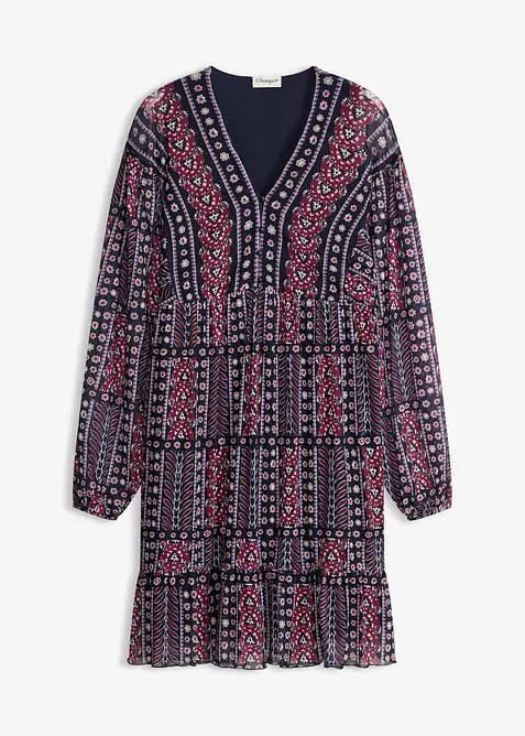 Tunika-Kleid aus softem Mesh, bonprix