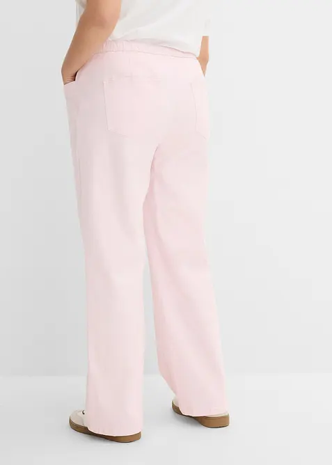 Pantalon palazzo &agrave; taille haute et &eacute;lastiqu&eacute;e, bonprix