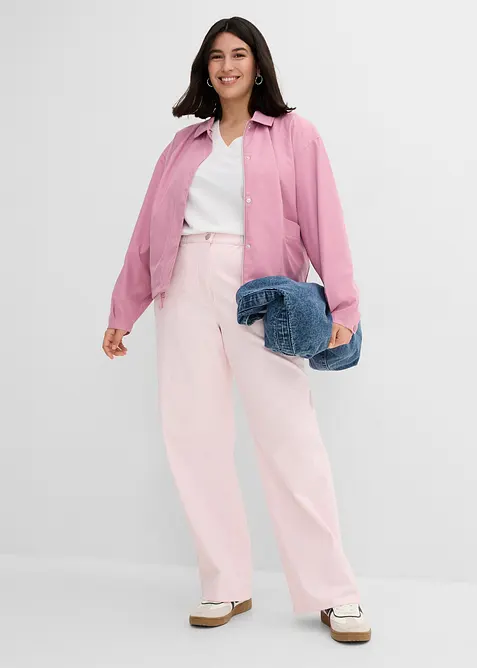 Pantalon palazzo &agrave; taille haute et &eacute;lastiqu&eacute;e, bonprix