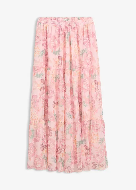 Jupe longue en mesh doux, bonprix