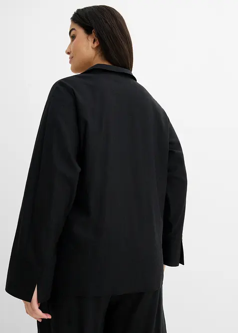 Wickelbluse aus Leinenmix, bonprix