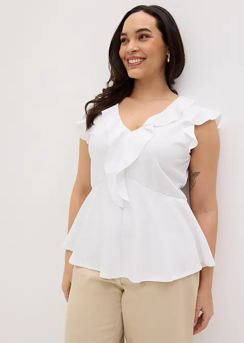 T-shirt &agrave; volants, bonprix